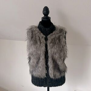 Fur sweater vest
